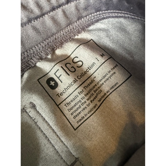 FIGS Zamora Jogger Scrub Pants Womens Medium Charcoal Grey Joggers - Picture 4 of 5